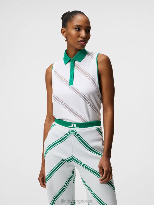 J.Lindeberg kvinner brielle topp hvit klær F8641431