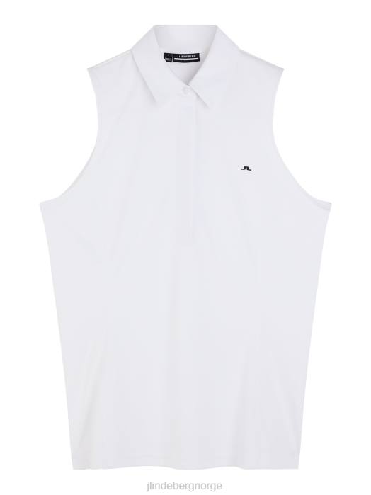 J.Lindeberg kvinner dena ermeløs topp hvit klær F8641433