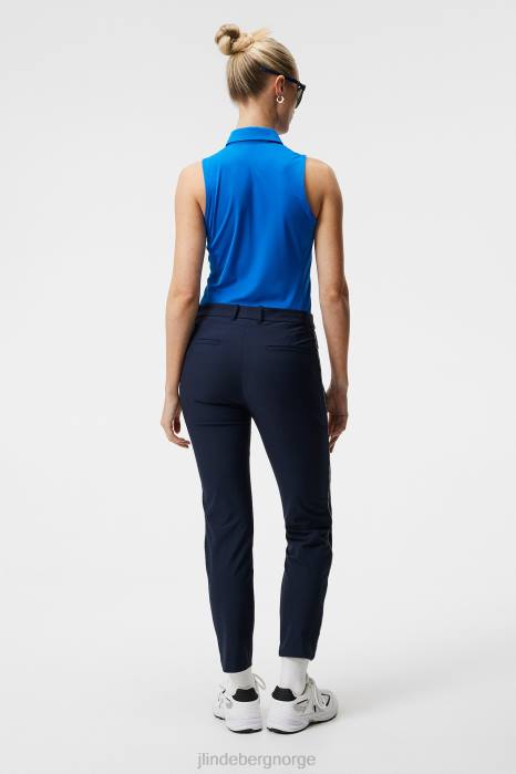 J.Lindeberg kvinner dena ermeløs topp lapis blå klær F8641438