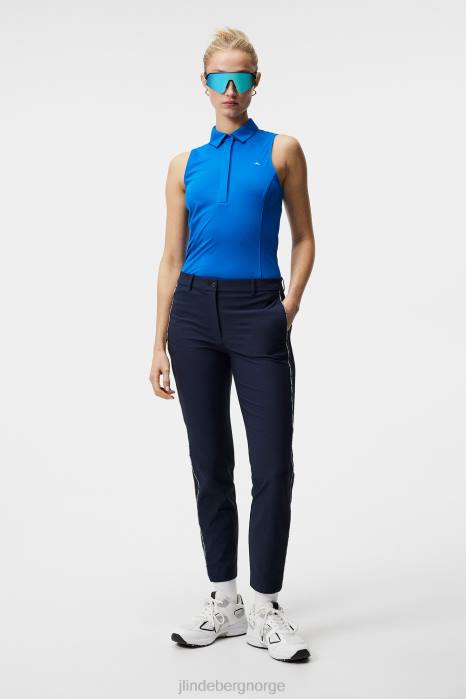 J.Lindeberg kvinner dena ermeløs topp lapis blå klær F8641438