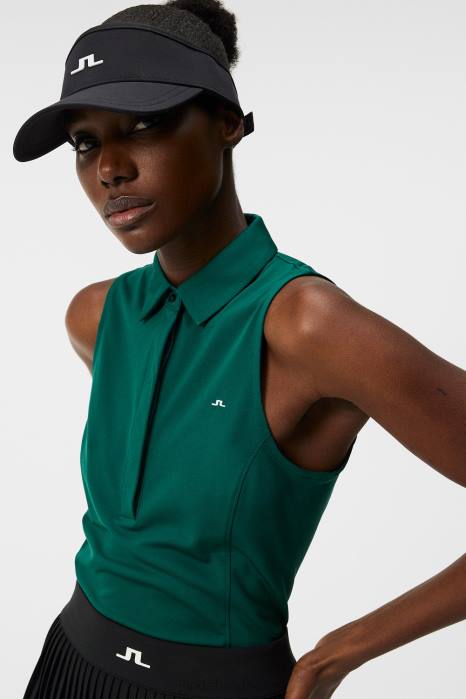 J.Lindeberg kvinner dena ermeløs topp regnskog klær F8641441