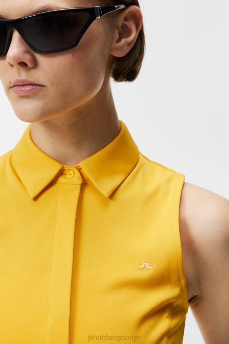 J.Lindeberg kvinner dena ermeløs topp sitrus klær F8641437