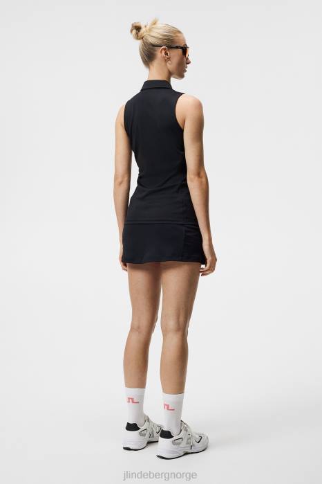 J.Lindeberg kvinner dena ermeløs topp svart klær F8641435