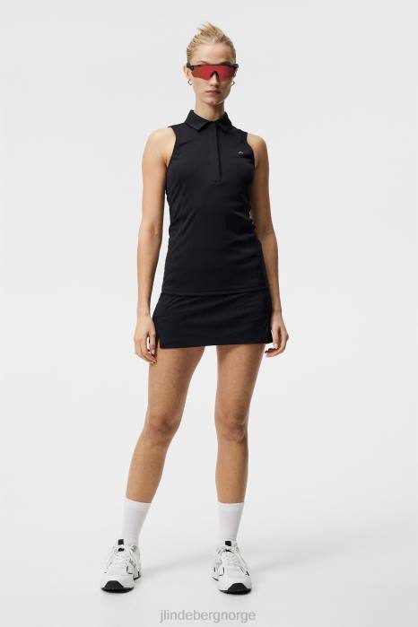 J.Lindeberg kvinner dena ermeløs topp svart klær F8641435