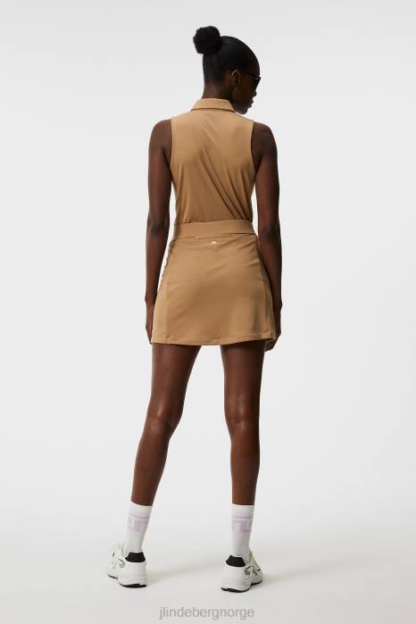 J.Lindeberg kvinner dena ermeløs topp tiger brun klær F8641443