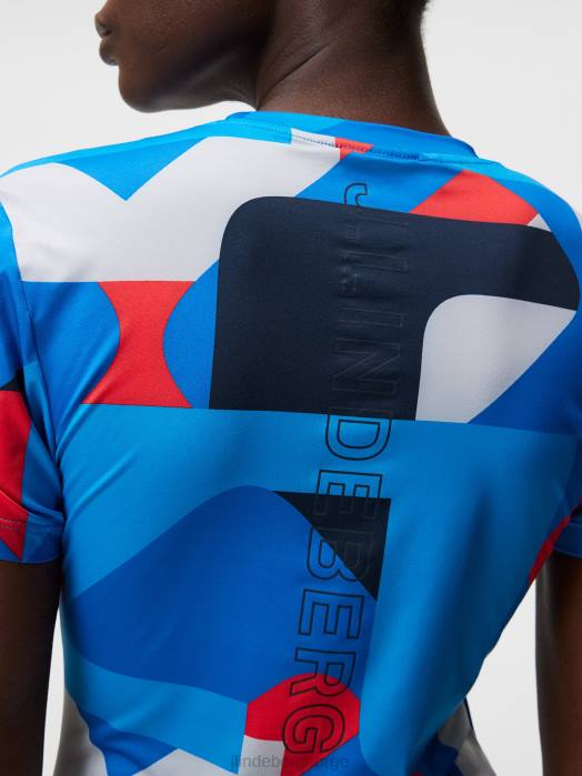 J.Lindeberg kvinner fay topp grå stor bro klær F8641420