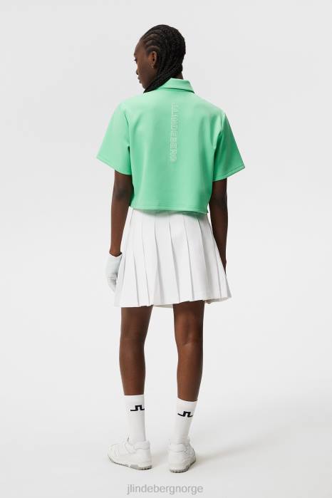 J.Lindeberg kvinner iris cropped topp jadekrem klær F8641341