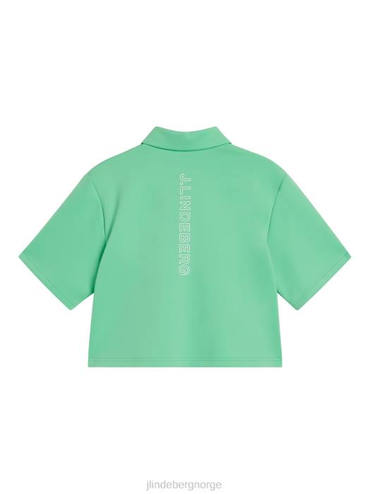 J.Lindeberg kvinner iris cropped topp jadekrem klær F8641341
