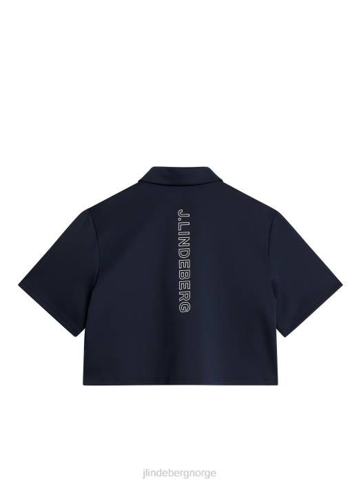 J.Lindeberg kvinner iris cropped topp marinen klær F8641343