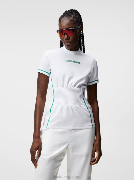 J.Lindeberg kvinner kim topp hvit klær F8641529