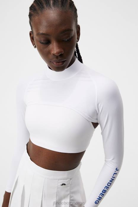 J.Lindeberg kvinner kristtorn topp hvit klær F8641390