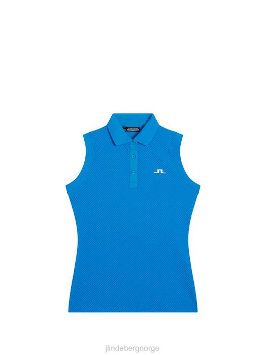 J.Lindeberg kvinner lale ermeløs topp strålende blå klær F8641514