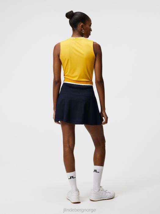 J.Lindeberg kvinner leya ermeløs topp sitrus klær F8641475