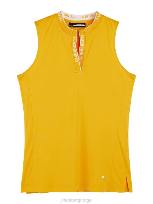 J.Lindeberg kvinner leya ermeløs topp sitrus klær F8641475