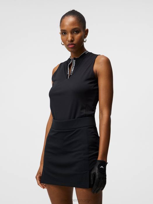 J.Lindeberg kvinner leya ermeløs topp sitrus klær F8641475