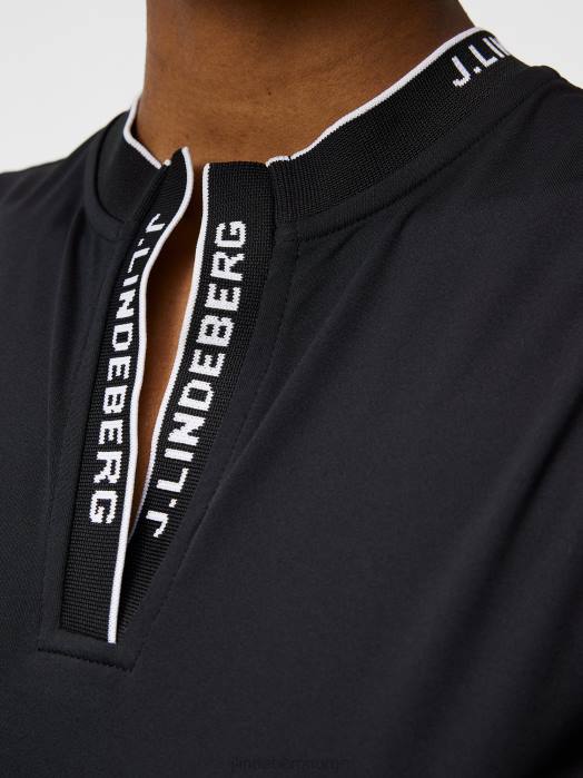 J.Lindeberg kvinner leya ermeløs topp svart klær F8641474