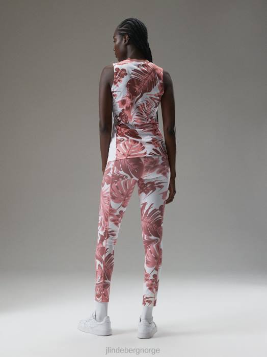 J.Lindeberg kvinner meya print topp hibiskus rosa klær F8641546