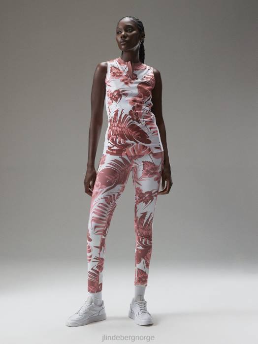 J.Lindeberg kvinner meya print topp hibiskus rosa klær F8641546