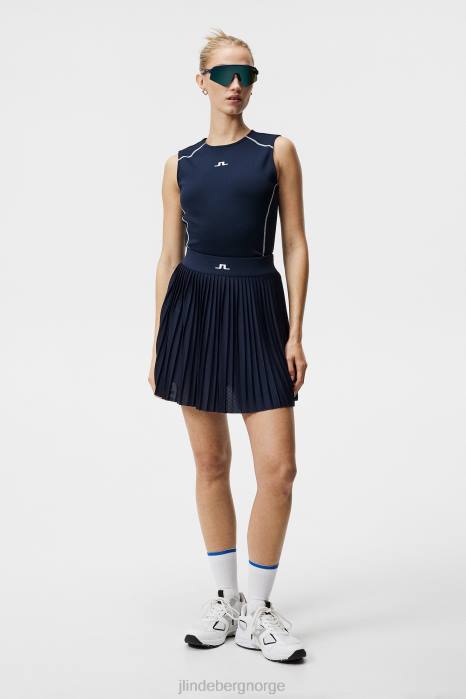 J.Lindeberg kvinner mirit ermeløs topp marinen klær F8641456