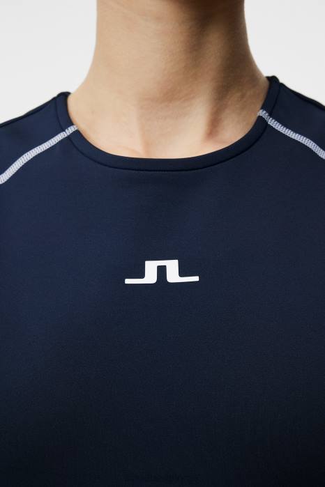 J.Lindeberg kvinner mirit ermeløs topp marinen klær F8641456