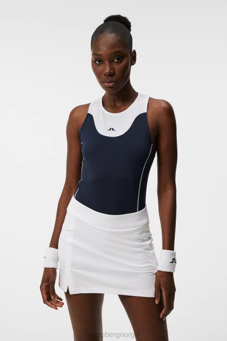 J.Lindeberg kvinner pam topp marinen klær F8641429