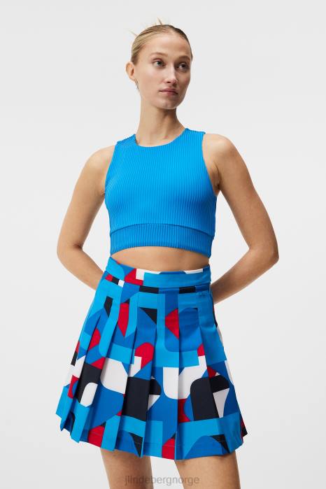 J.Lindeberg kvinner penelope topp strålende blå klær F8641407