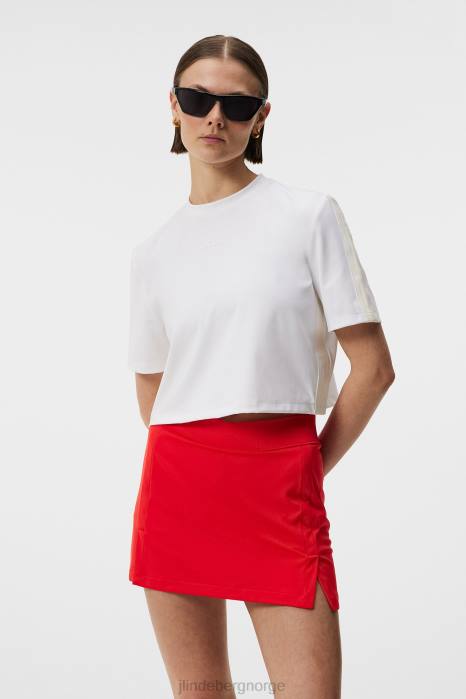 J.Lindeberg kvinner phoebe topp hvit klær F8641506