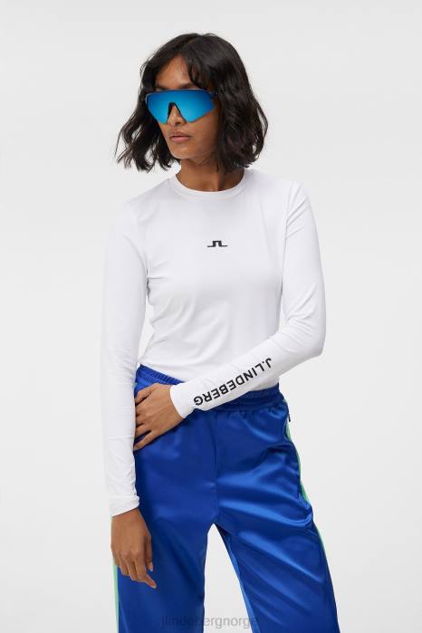 J.Lindeberg kvinner tekla topp hvit klær F8641359