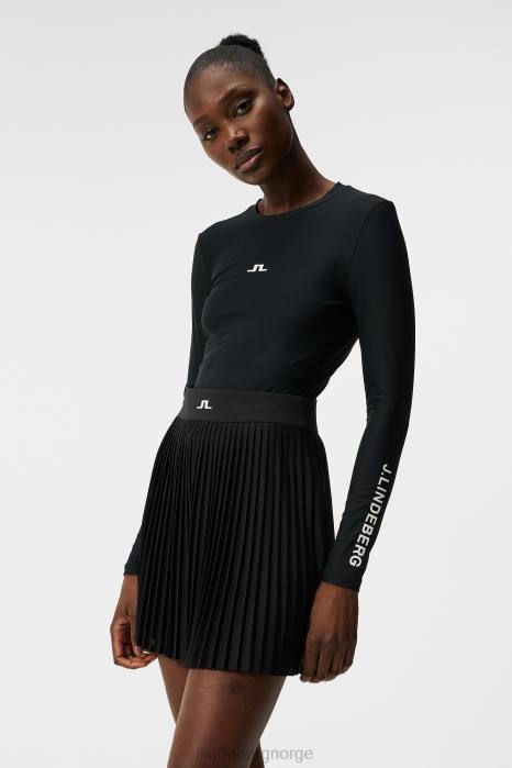 J.Lindeberg kvinner tekla topp svart klær F8641492