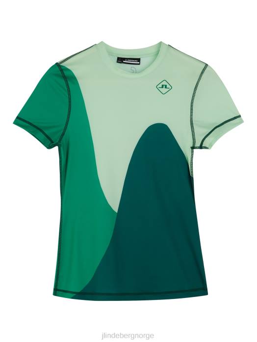 J.Lindeberg kvinner virvel toppen patina grønn klær F8641417