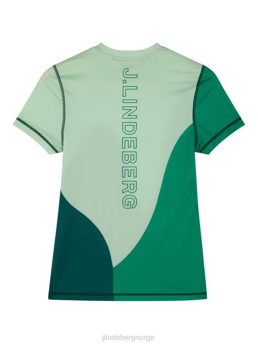 J.Lindeberg kvinner virvel toppen patina grønn klær F8641417