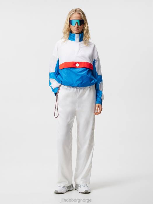 J.Lindeberg kvinner Brooklyn blokkerte anorakk hvit klær F8641925