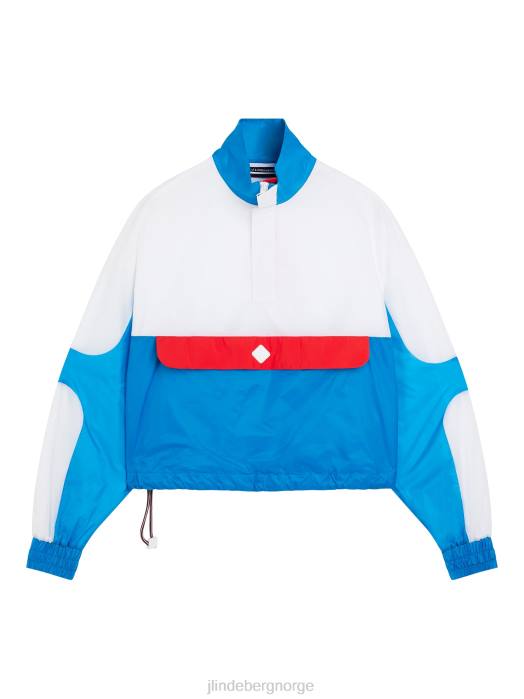 J.Lindeberg kvinner Brooklyn blokkerte anorakk hvit klær F8641925