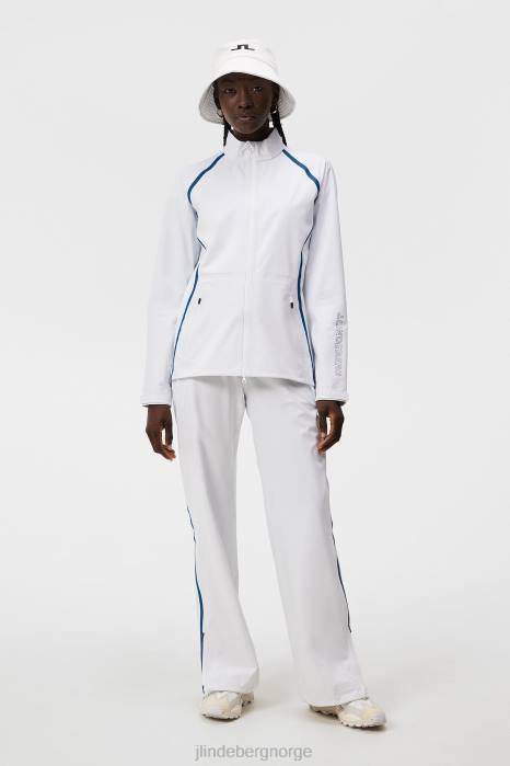 J.Lindeberg kvinner korall regnjakke hvit klær F8641917