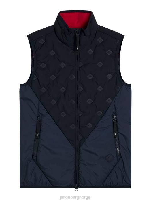 J.Lindeberg kvinner rosetta hybridvest marinen klær F8641920