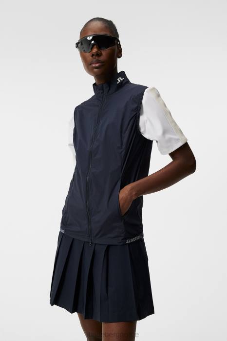 J.Lindeberg kvinner tenley vest marinen klær F8641930