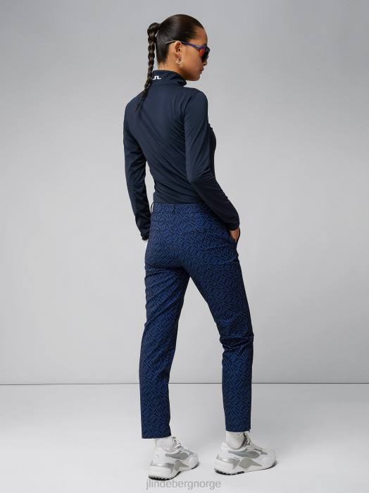 J.Lindeberg kvinner bukse med pia print nautisk blå bro monogram klær F8642773