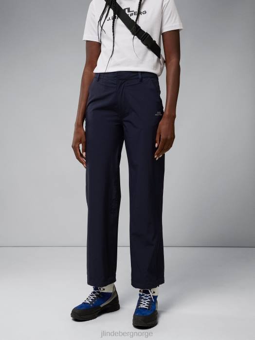 J.Lindeberg kvinner evertine regnbukse marinen klær F8642785