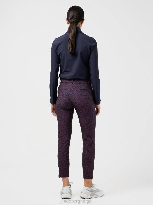 J.Lindeberg kvinner golfbukse med pia-trykk ketchup bridge monogram klær F8642800