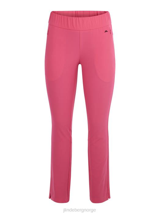 J.Lindeberg kvinner nea pull on golfbukse varm rosa klær F8642798
