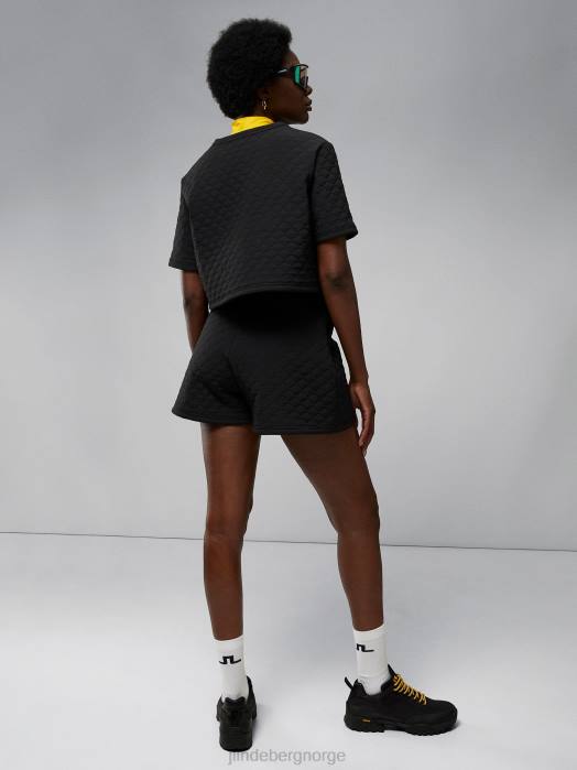 J.Lindeberg kvinner valmue polstret shorts svart klær F8642788