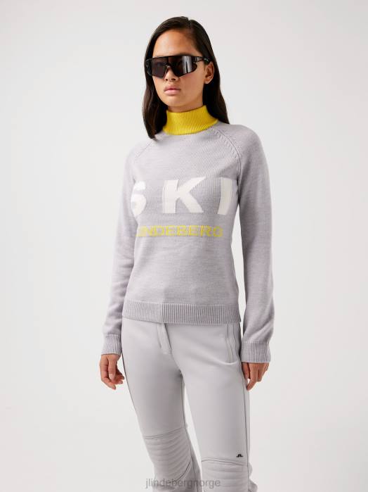 J.Lindeberg kvinner ada strikket skigenser mikrobrikke klær F8642840