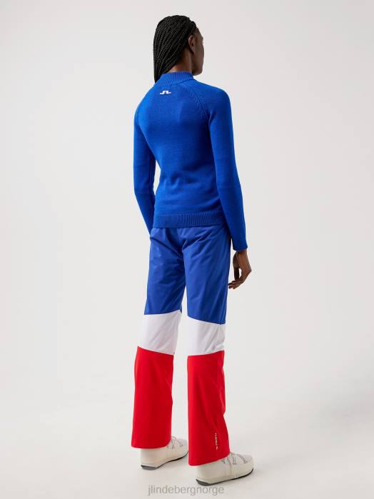 J.Lindeberg kvinner ada strikket skigenser spekter blått klær F8642838