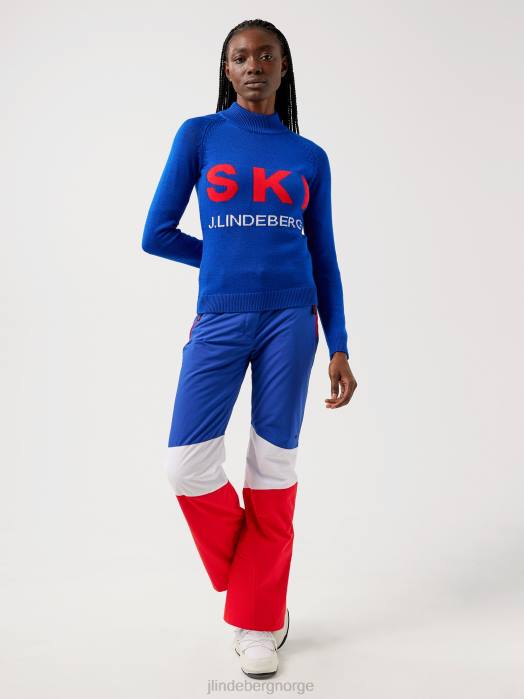 J.Lindeberg kvinner ada strikket skigenser spekter blått klær F8642838