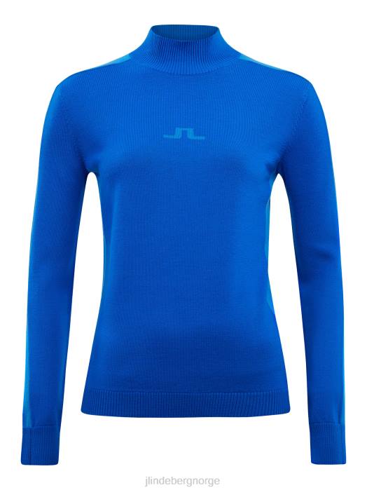 J.Lindeberg kvinner adia genser nautisk blå klær F8642828