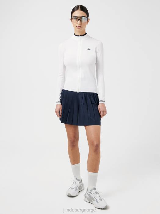 J.Lindeberg kvinner alma golf genser hvit klær F8642836