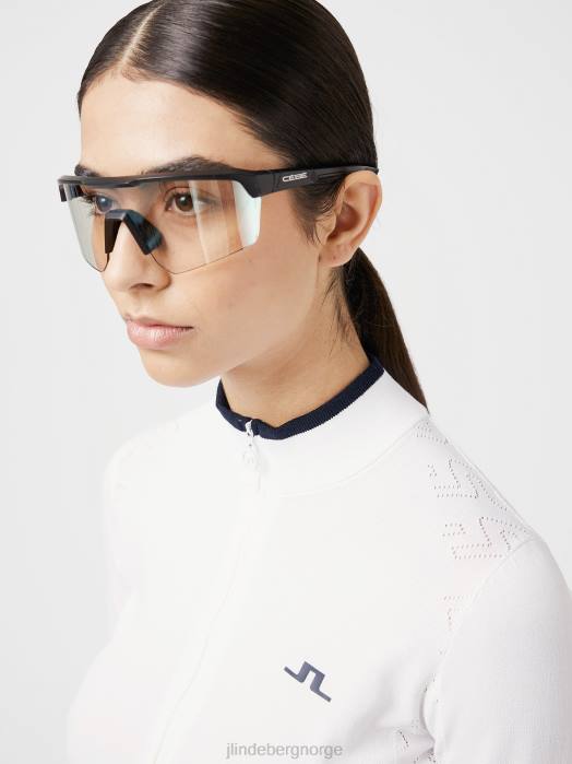 J.Lindeberg kvinner alma golf genser hvit klær F8642836