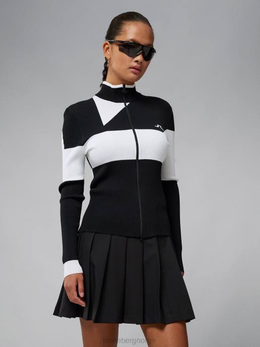 J.Lindeberg kvinner flora genser svart klær F8642822