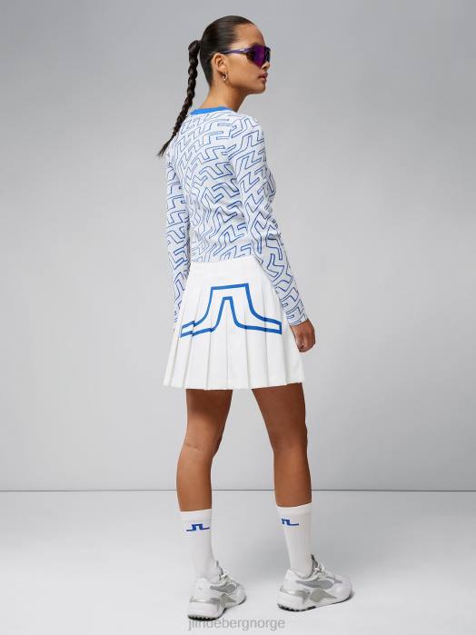 J.Lindeberg kvinner odessa cardigan bridge swirl nautisk blå klær F8642830