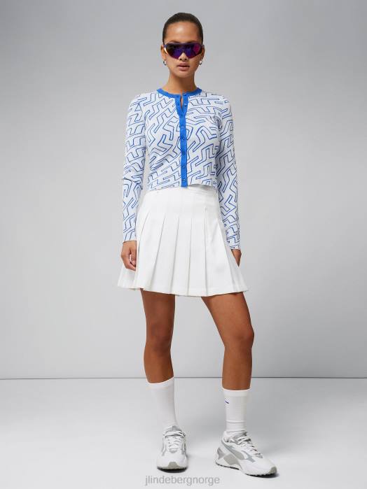 J.Lindeberg kvinner odessa cardigan bridge swirl nautisk blå klær F8642830